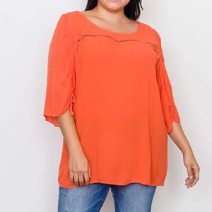 Plus size orange top